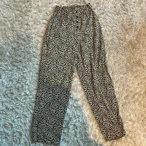 Zara leopard print Girls/Teen cotton pants